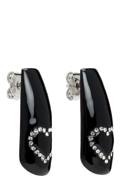 Black Heart Nail Earrings - © D'heygere