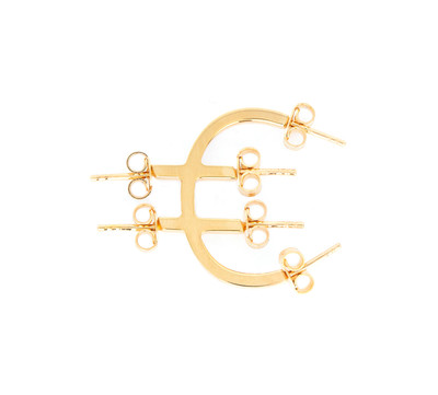 Currency Earring Gold - © D'heygere