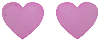 Heart Earrings Pink - © D'heygere