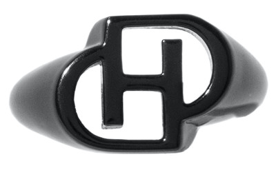 Logo Signet Ring Black - © D'heygere