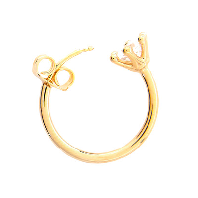 Solitaire Hoop Ring Gold - © D'heygere