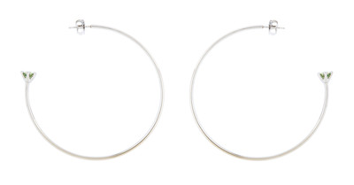 Solitaire Hoops XL Silver - © D'heygere